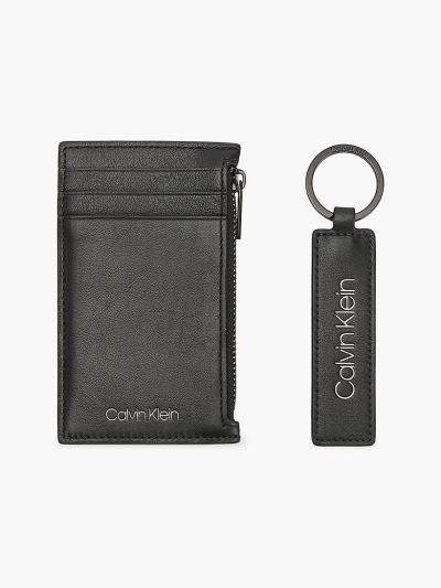 Calvin Klein Táskák & Kiegészítők HU451157 | Calvin Klein Bőr Cardholder and Keyring Férfi Ajándéksz
